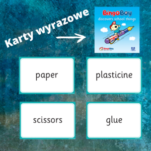 SCHOOL THINGS 24 kolorowe karty wyrazowe