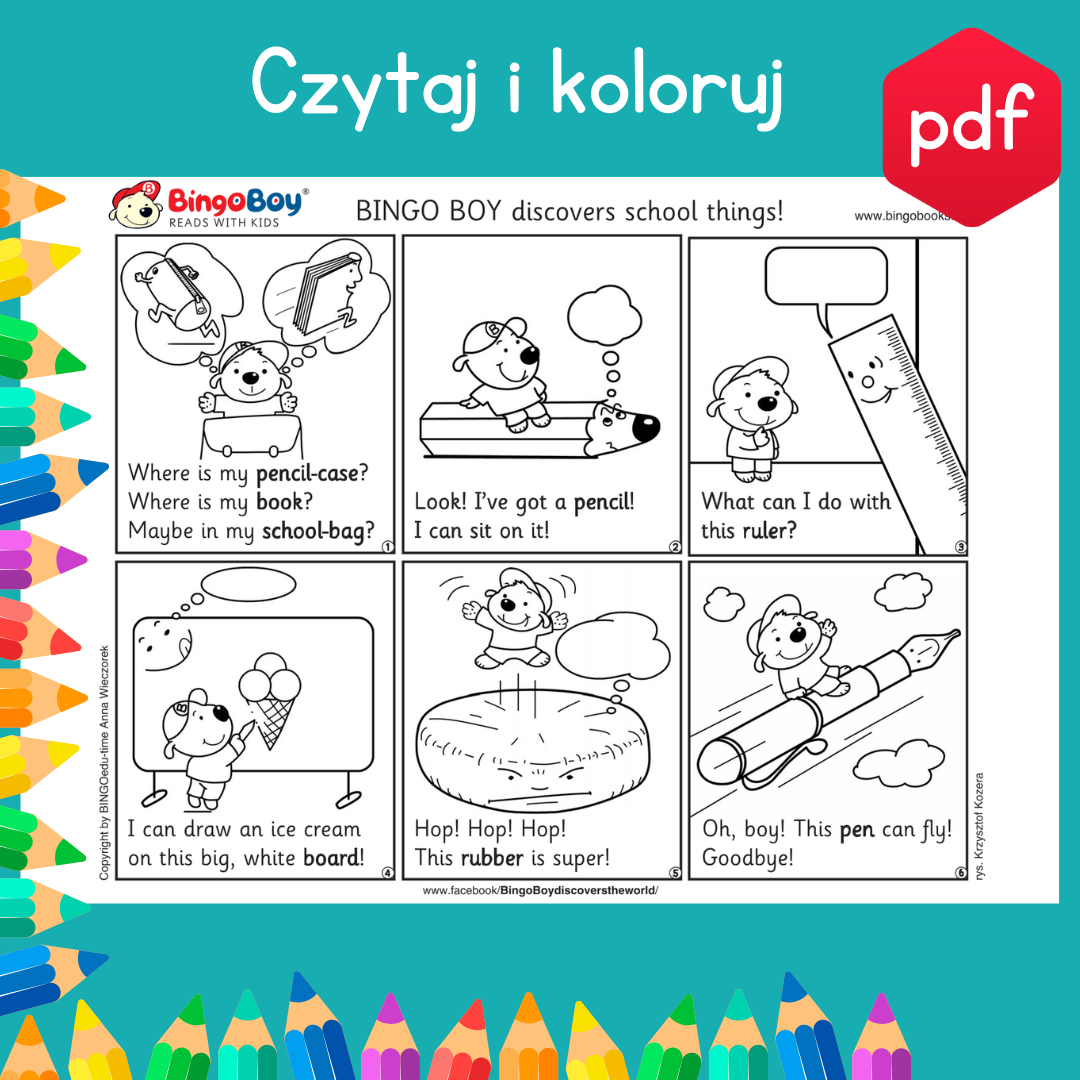 BINGO BOY komiks SCHOOL THINGS
