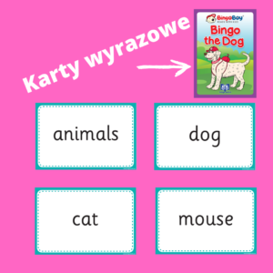 BINGO THE DOG karty wyrazowe