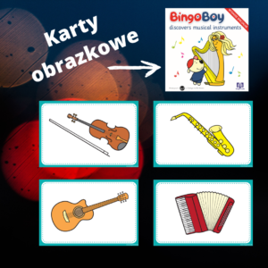 MUSICAL INSTRUMENTS 24 kolorowe karty obrazkowe